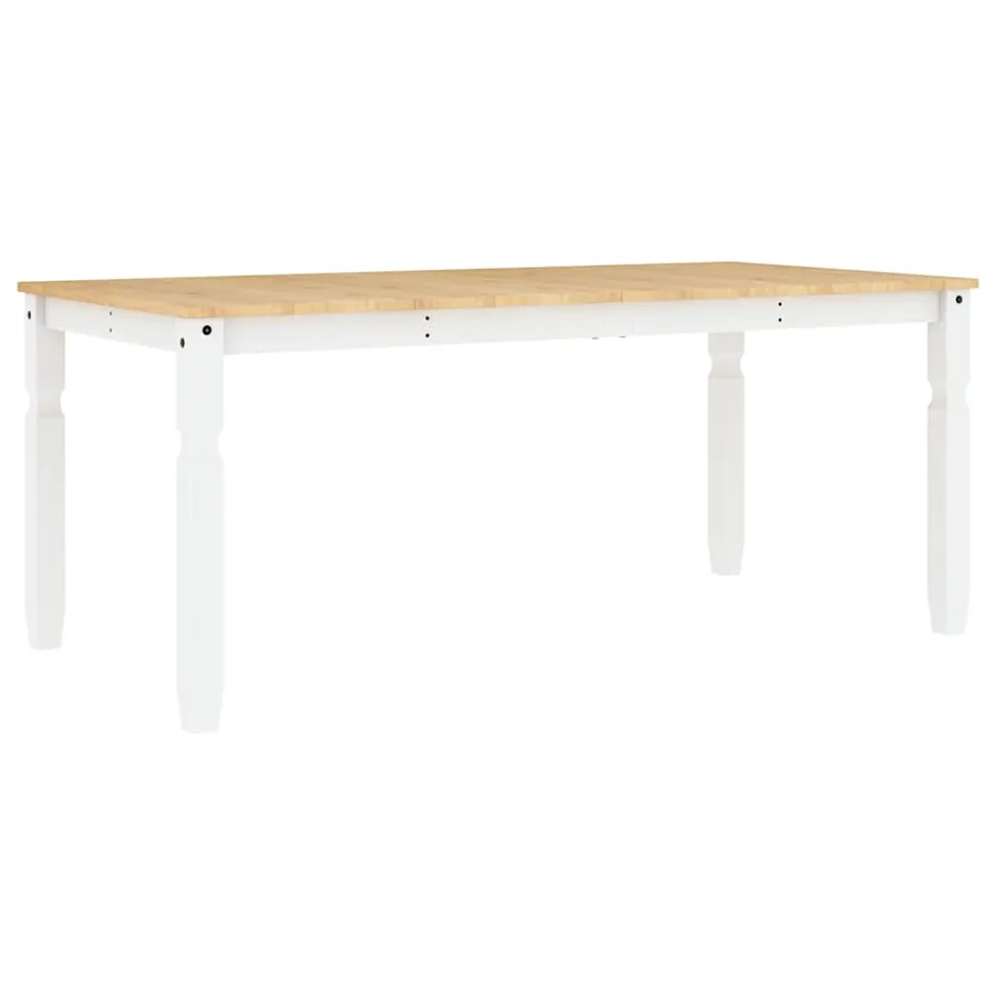 Ensemble à manger PANAMA 3 pcs blanc bois de pin massif - 5