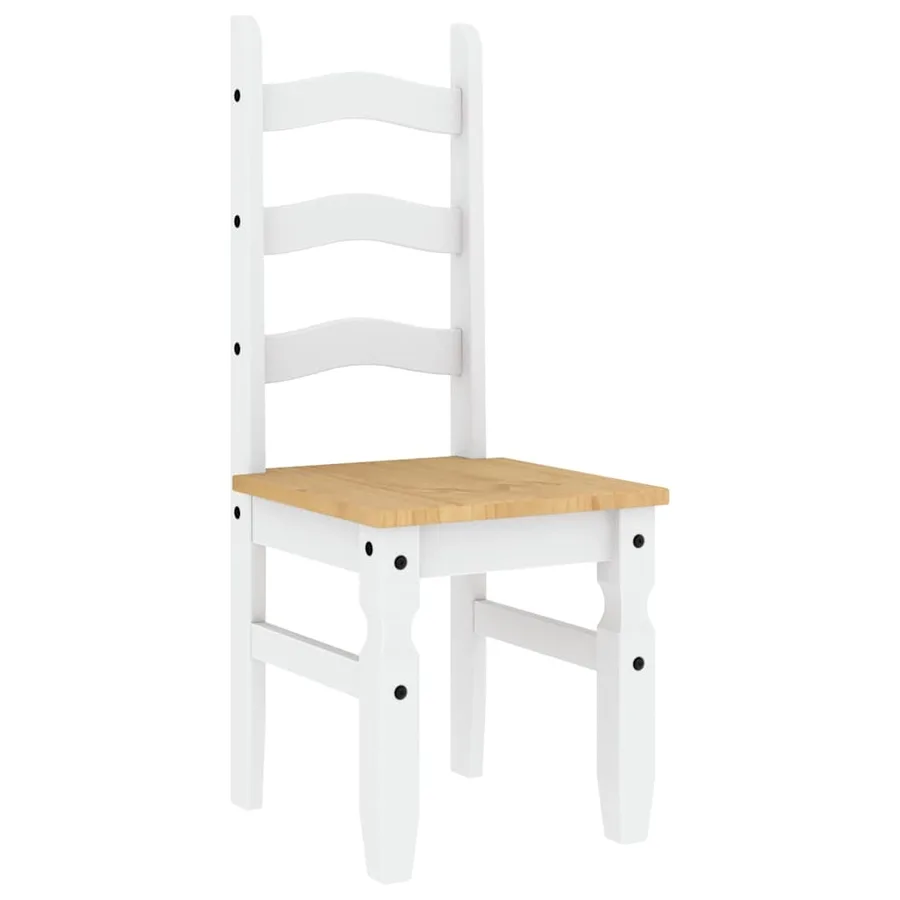 Ensemble à manger PANAMA 3 pcs blanc bois de pin massif - 6