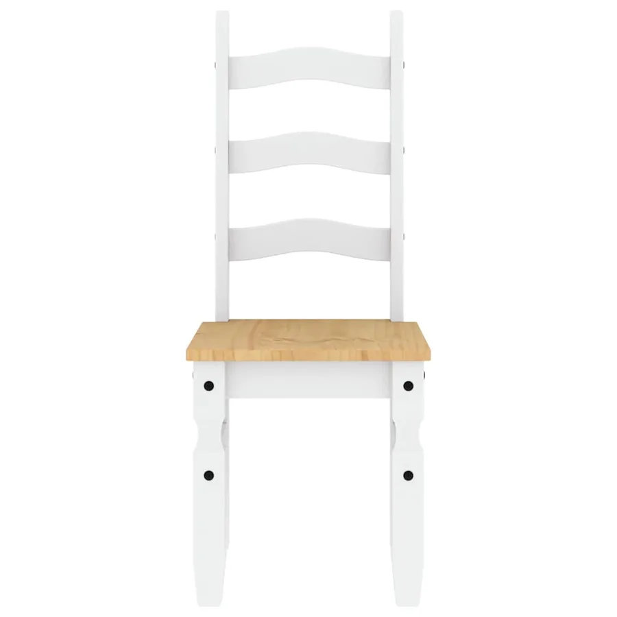 Ensemble à manger PANAMA 3 pcs blanc bois de pin massif - 8
