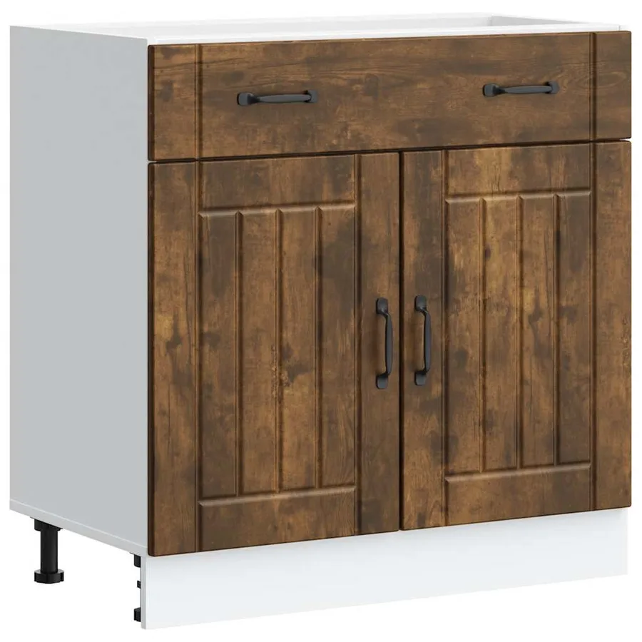 Armoire de cuisine Lucca chêne fumé bois ingénierie - 2