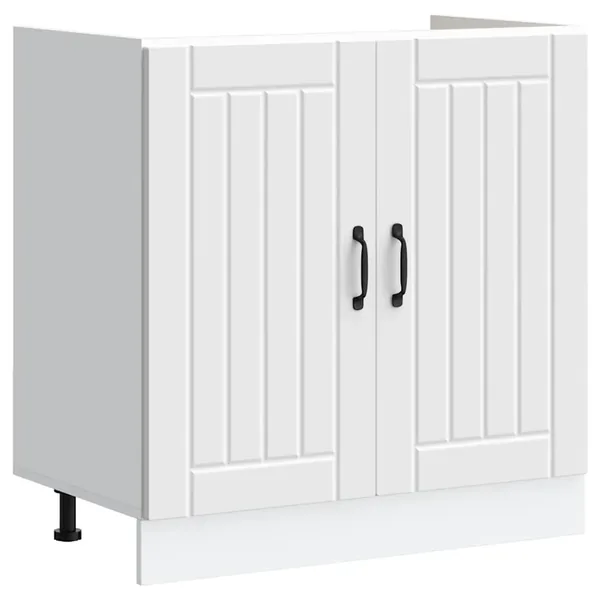 Meuble de base de lavabo Lucca blanc bois d'ingénierie