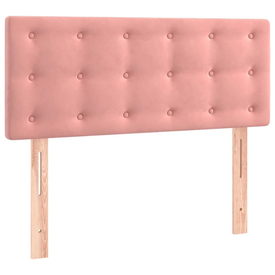 Sommier à lattes de lit avec matelas Rose 100x200 cm Velours - 6