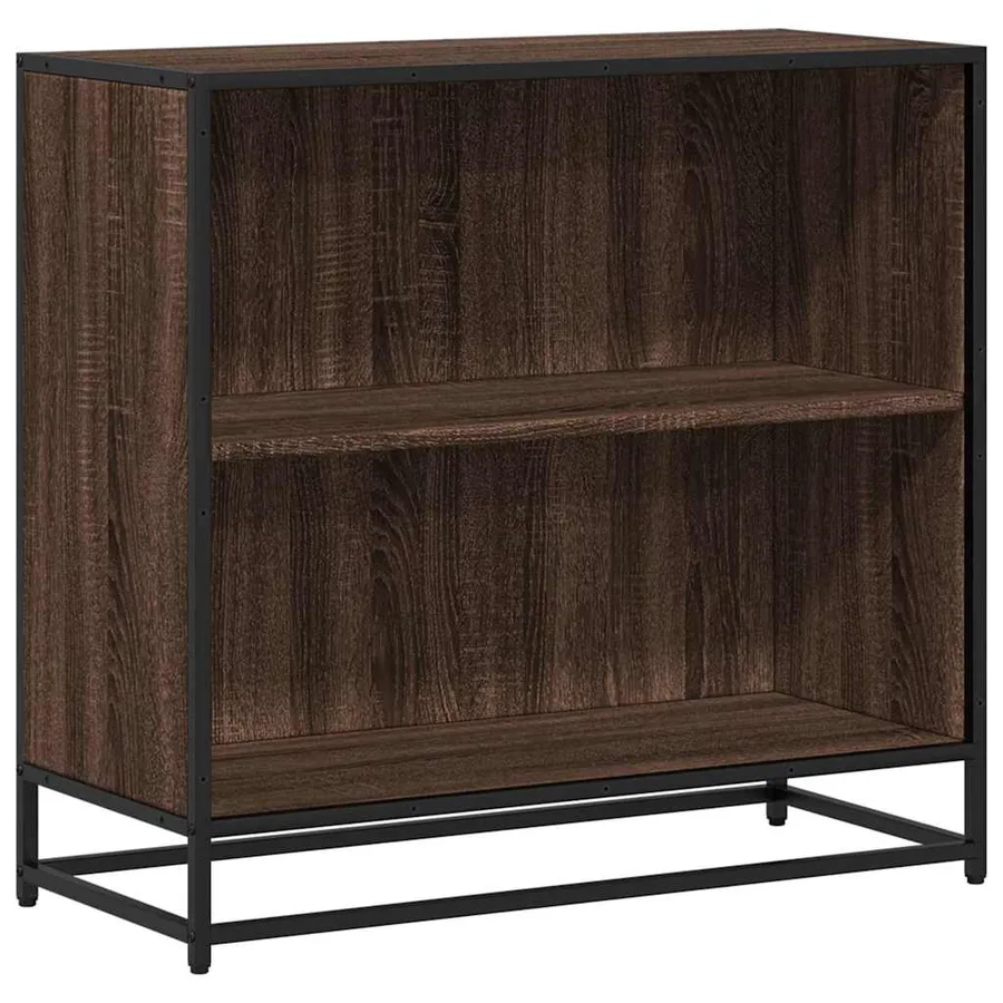Bibliothèque chêne marron 80,5x35x76 cm bois d'ingénierie - 2
