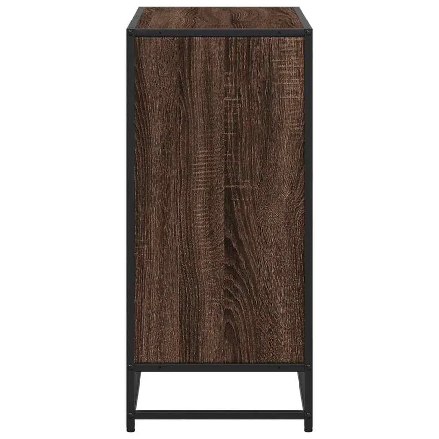 Bibliothèque chêne marron 80,5x35x76 cm bois d'ingénierie - 5
