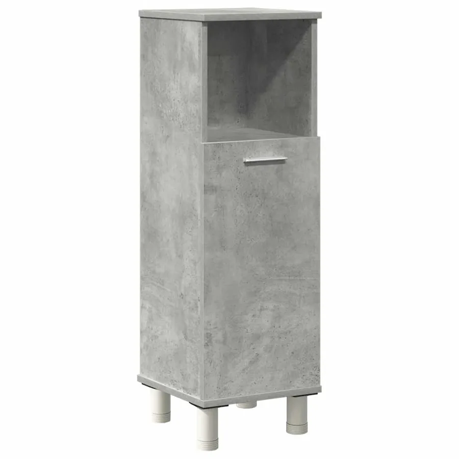 Ensemble de meubles de salle de bain 4 pcs gris béton - 4