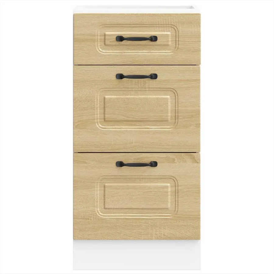 Armoire de cuisine Kalmar chêne sonoma bois d'ingénierie - 4