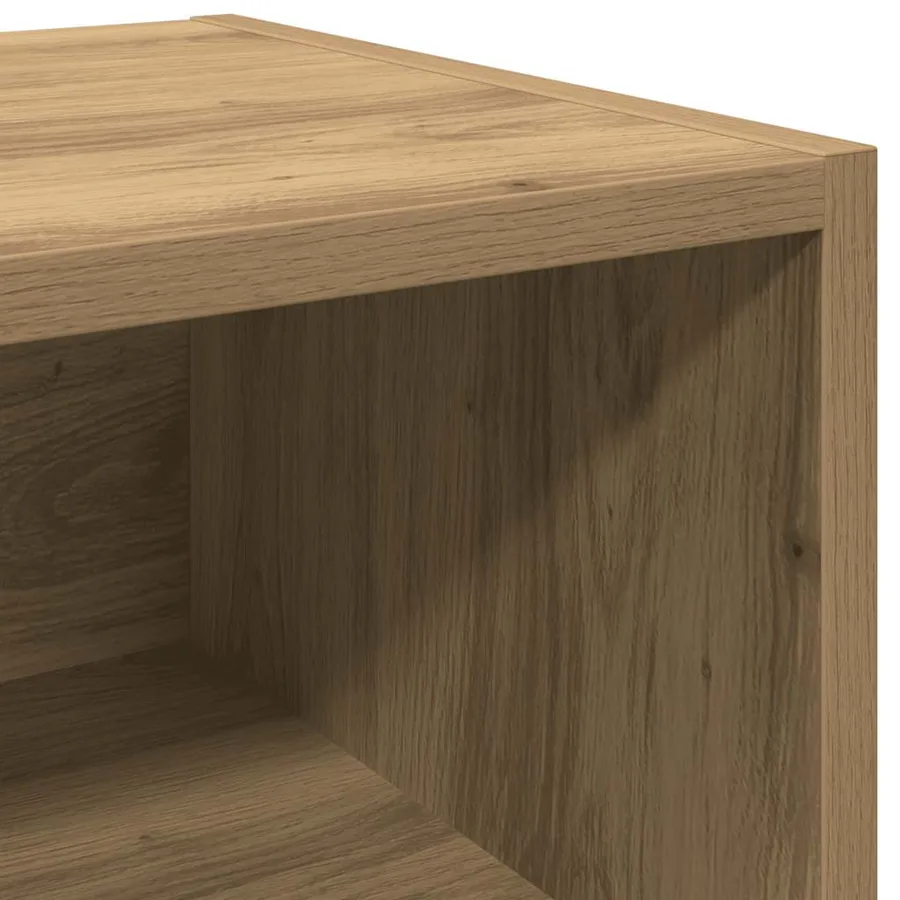 Table de chevet chêne artisanal 40x30x50 cm bois d'ingénierie - 7