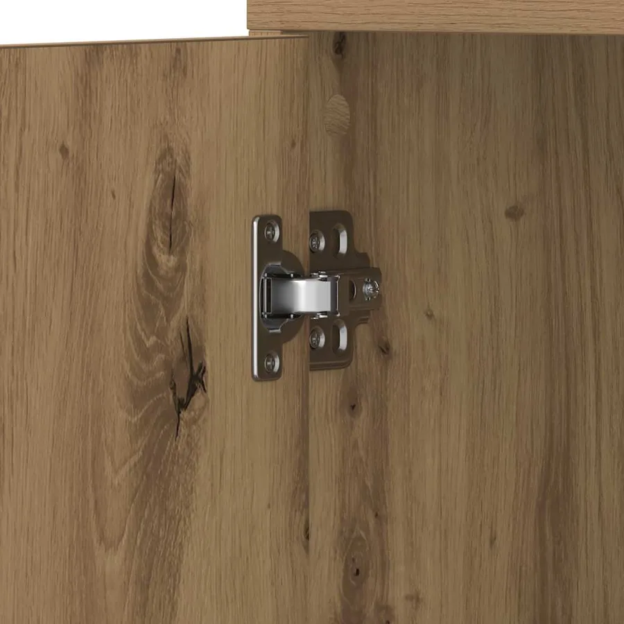 Armoire de salle de bain chêne artisanal 30x30x183,5 cm - 11