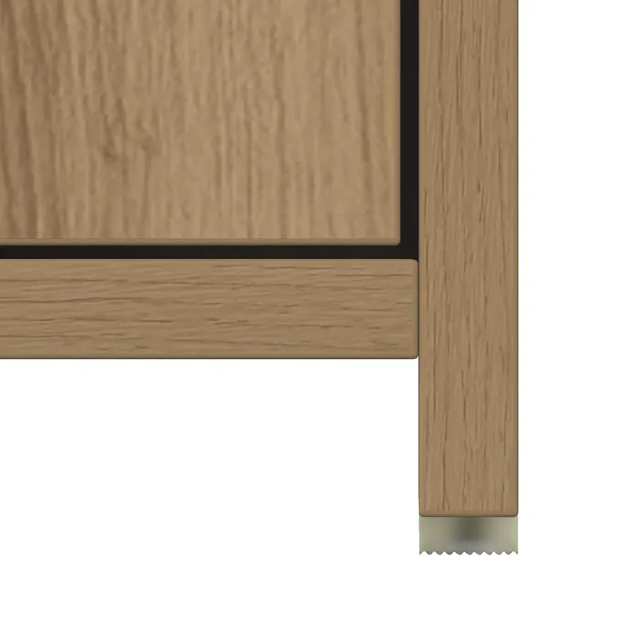 Armoire de salle de bain chêne artisanal 30x30x183,5 cm - 12