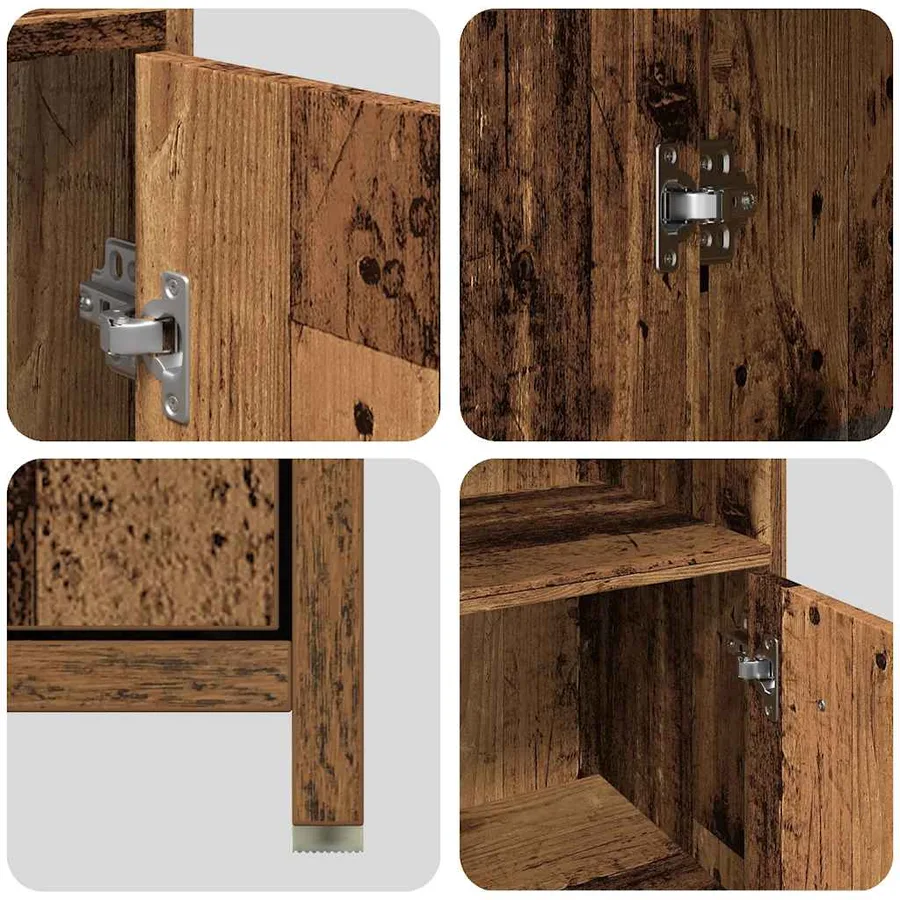 Ensemble de meubles salle de bain 4 pcs bois d'ingénierie - 13