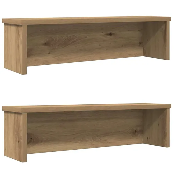 Étagères de cuisine empilables 2 pcs chêne artisanal 60x15x16cm