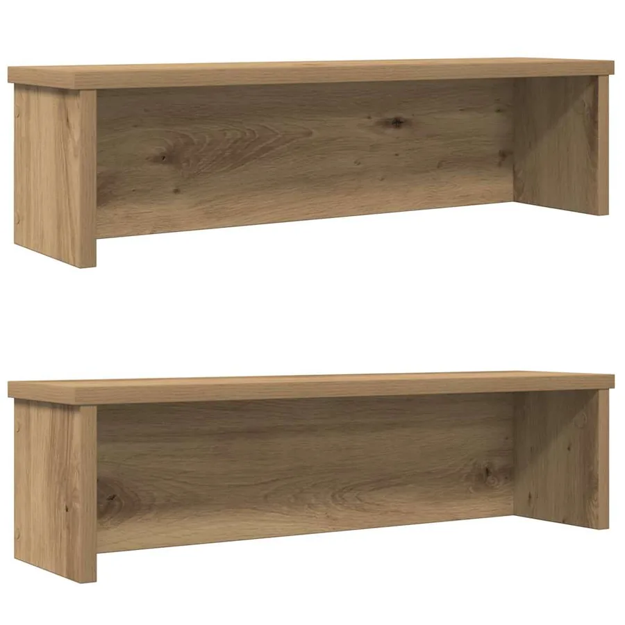 Étagères de cuisine empilables 2 pcs chêne artisanal 60x15x16cm