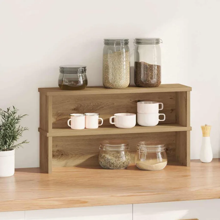 Étagères de cuisine empilables 2 pcs chêne artisanal 60x15x16cm - 2