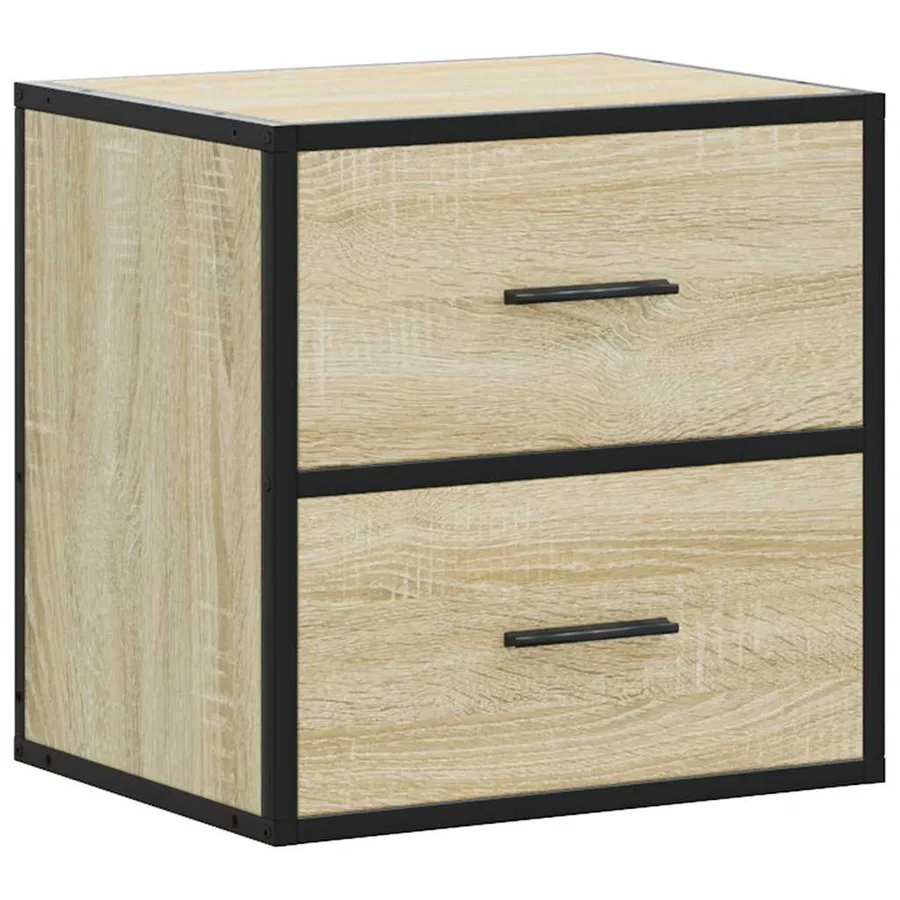 Tables de chevet murales 2 pcs chêne sonoma 40x31x39,5 cm - 6