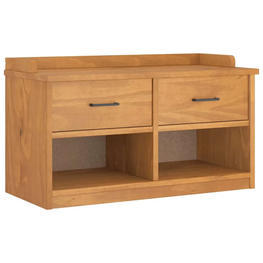 Banc de couloir SANDNES 87x40x50 cm bois de pin massif - 2