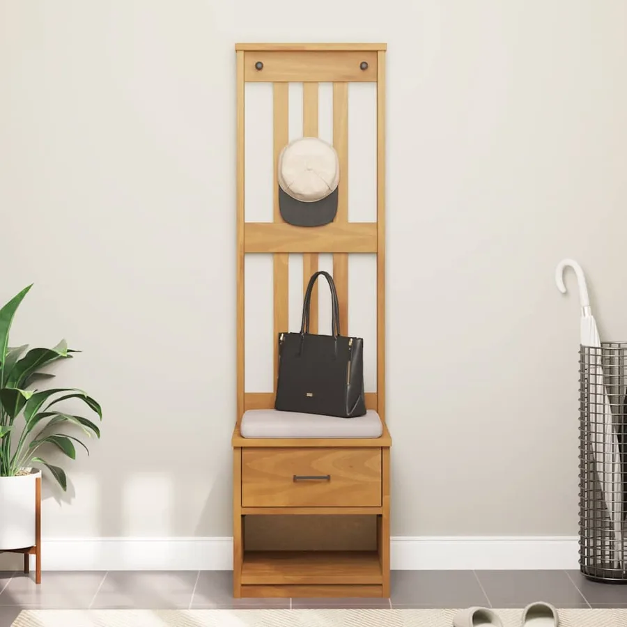 Portemanteau SANDNES 45x40x159,5 cm bois massif pin - 3
