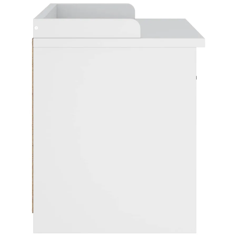 Banc de couloir SANDNES blanc 87x40x50 cm bois de pin massif - 6