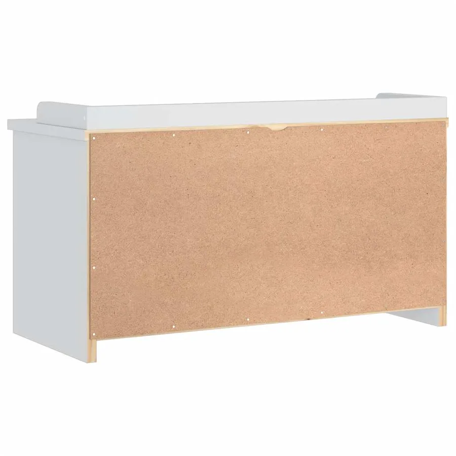 Banc de couloir SANDNES blanc 87x40x50 cm bois de pin massif - 8