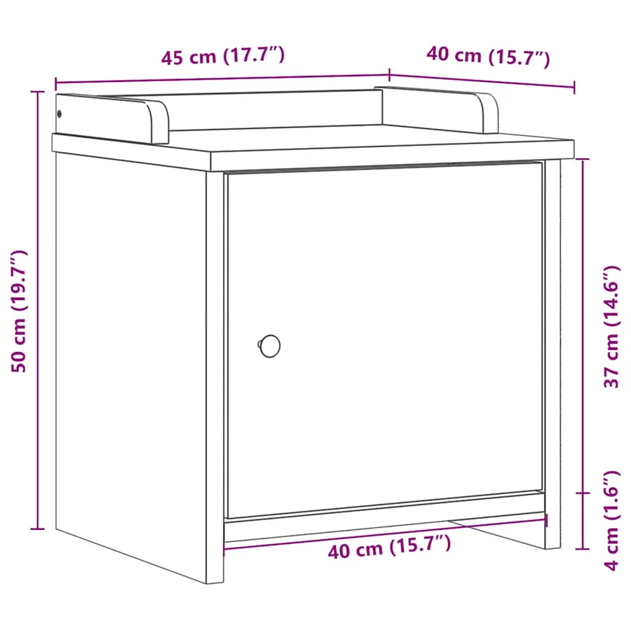 Banc de couloir SANDNES 45x40x50 cm bois de pin massif - 10
