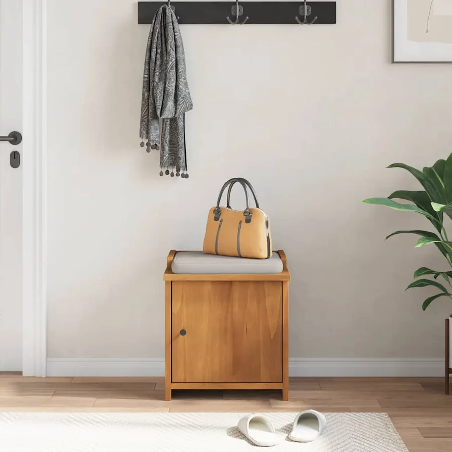 Banc de couloir SANDNES 45x40x50 cm bois de pin massif - 4