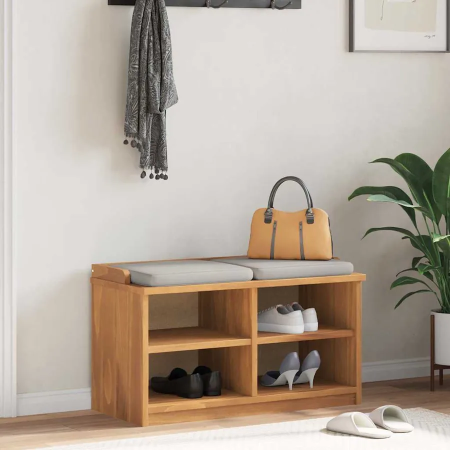 Banc de couloir SANDNES 87x40x50 cm bois de pin massif