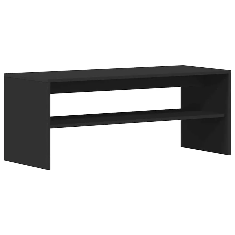 Meuble TV Noir 100 x 40 x 40 cm Aggloméré - 2