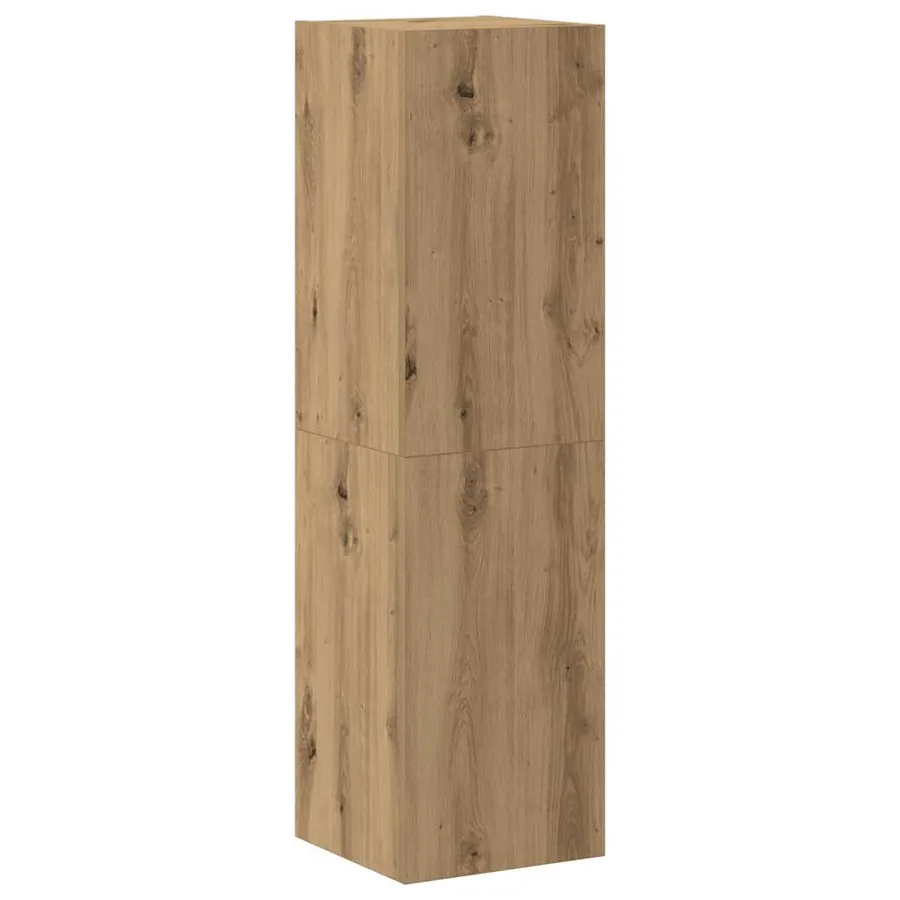 Meubles TV muraux 4 pcs chêne artisanal bois d'ingénierie - 4