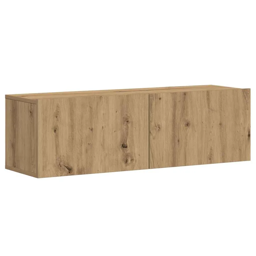 Meubles TV muraux 3 pcs chêne artisanal bois d'ingénierie - 4