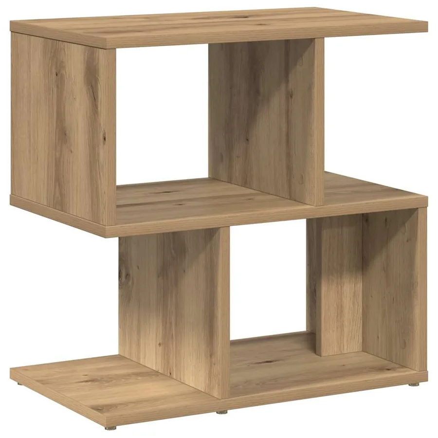 Tables de chevet 2 pcs chêne artisanal bois d'ingénierie - 5