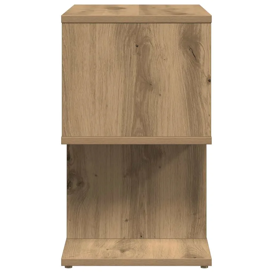 Tables de chevet 2 pcs chêne artisanal bois d'ingénierie - 7