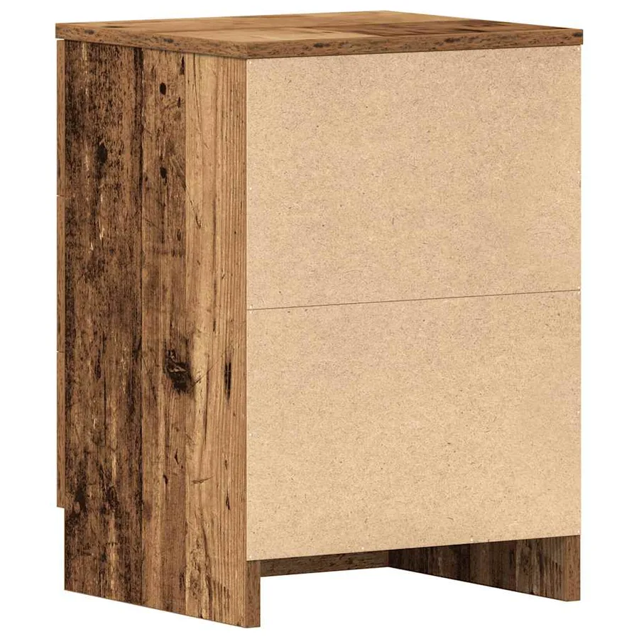 Tables de chevet 2 pcs vieux bois 38x35x55 cm bois d'ingénierie - 9