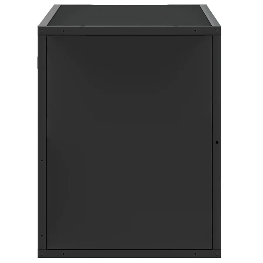 Meuble TV noir 80x31x39,5 cm bois d'ingénierie et métal - 5
