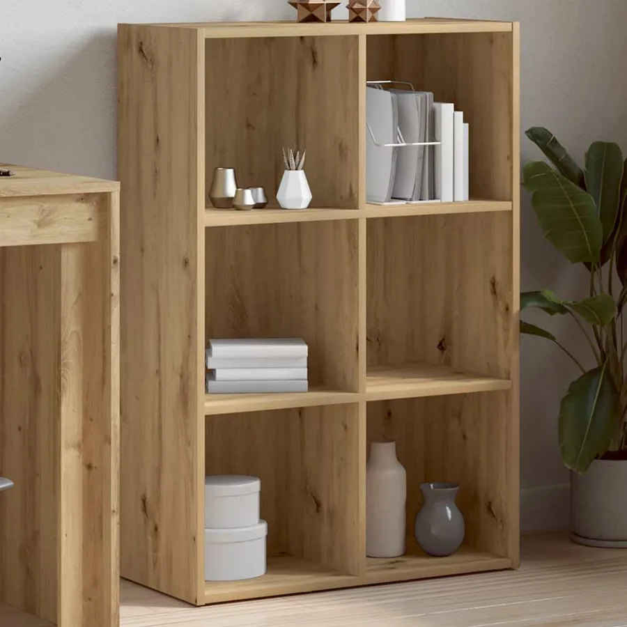 Bibliothèque/Buffet chêne artisanal 66x30x98 cm bois ingénierie - 3