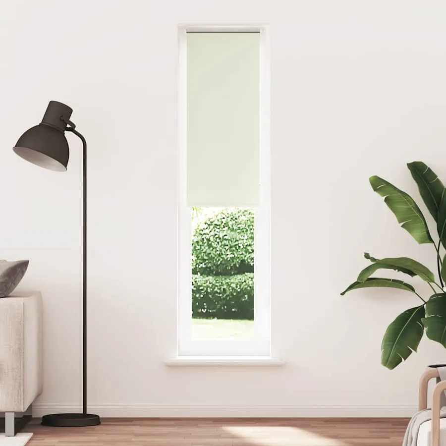 Store enrouleur occultant blanc cassé 55x230cm largeur du tissu - 2