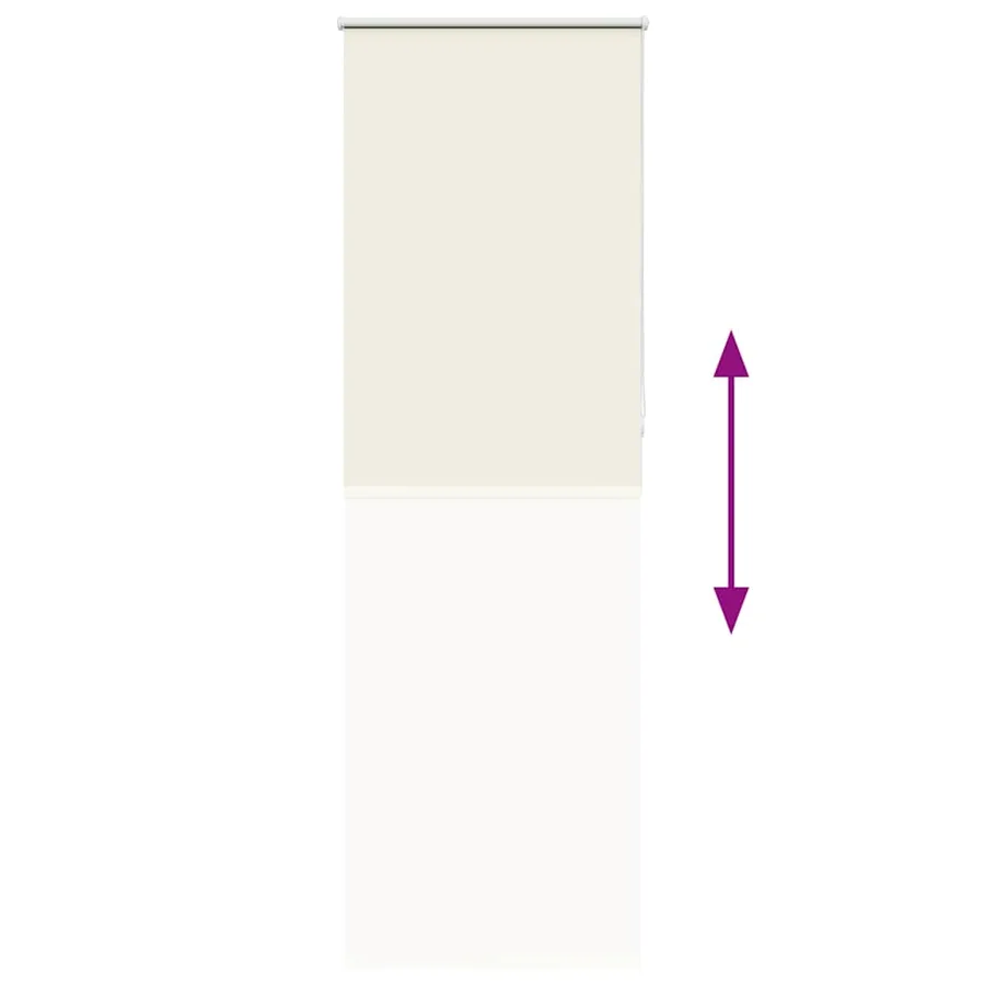Store enrouleur occultant blanc cassé 80x230cm largeur du tissu - 5
