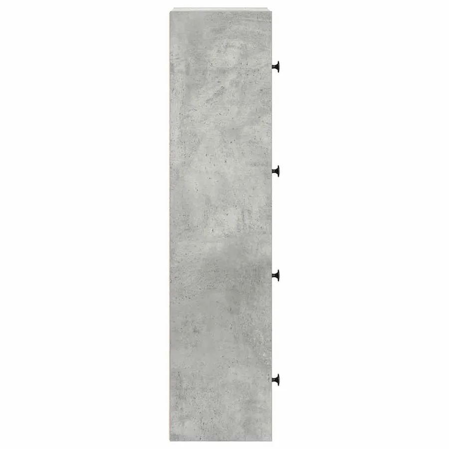 Bibliothèque gris béton 40x24x102 cm bois d'ingénierie - 6