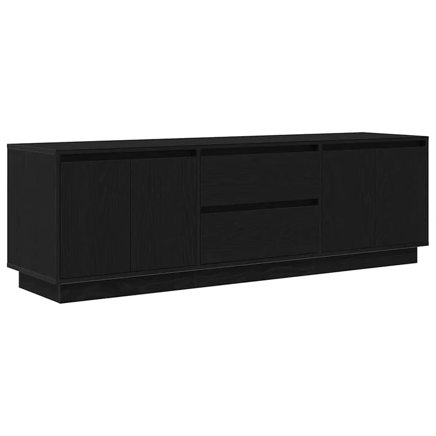 Meuble TV avec lumières LED chêne noir 160,5x41x50 cm - 3