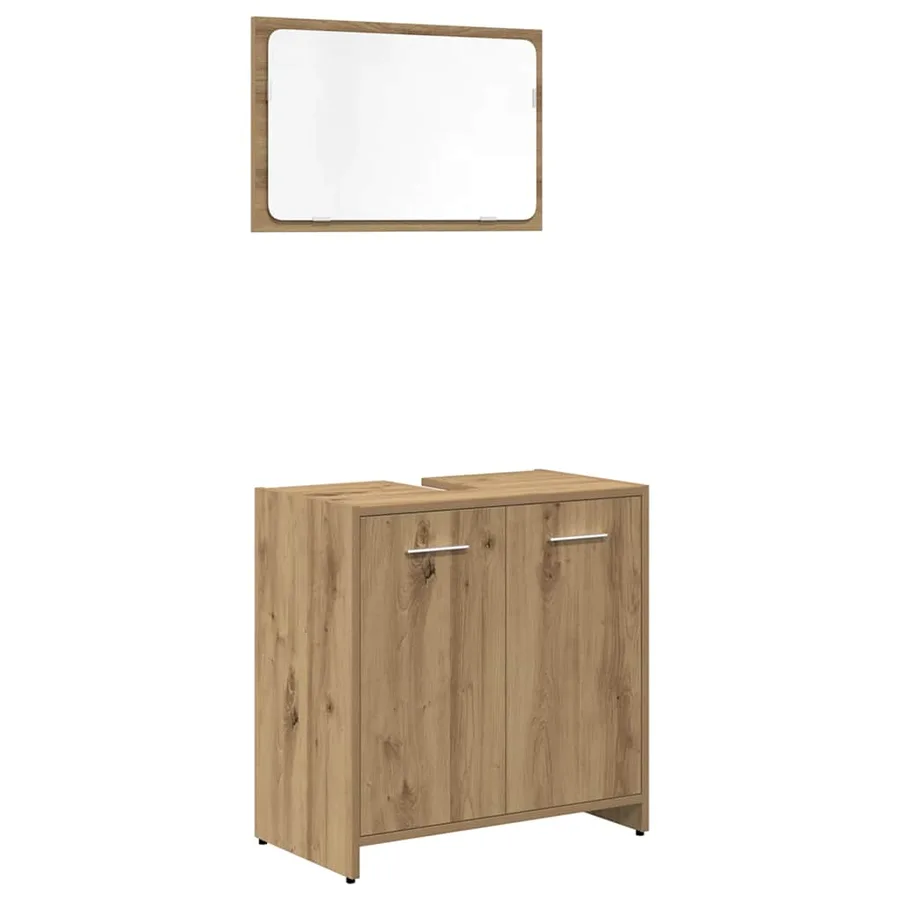 Ensemble de meubles salle de bain 3 pcs bois d'ingénierie - 4