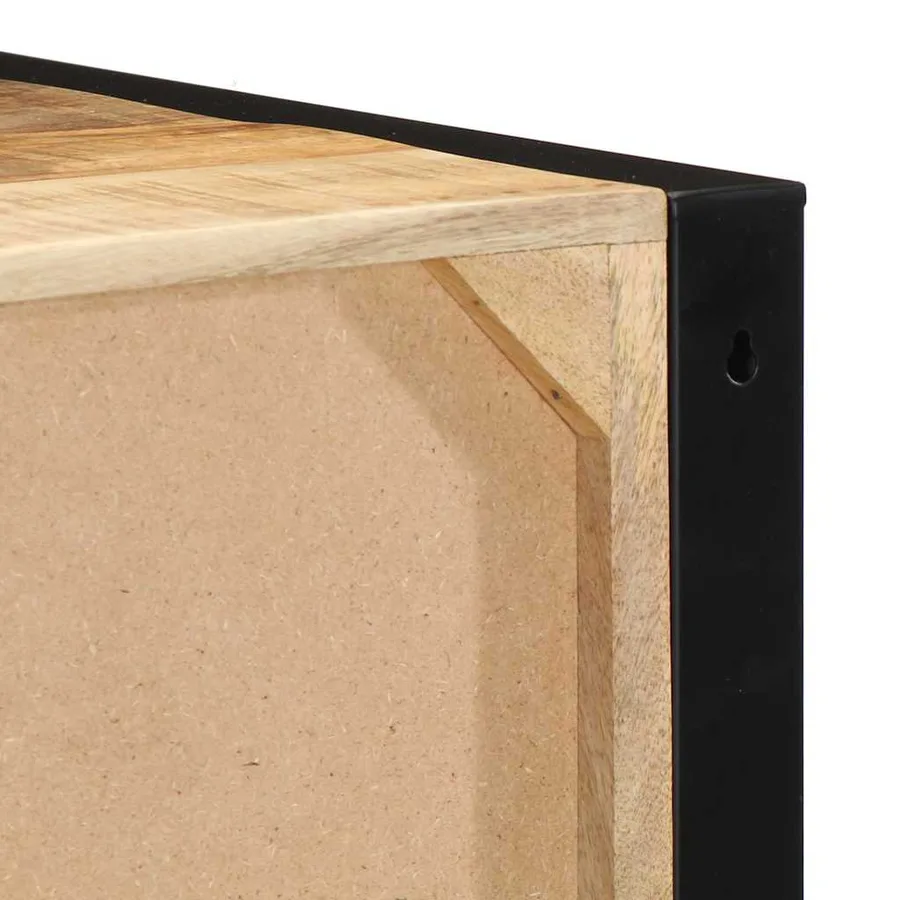 Tables de chevet 2 pcs 40x35x25 cm bois de manguier massif brut - 7