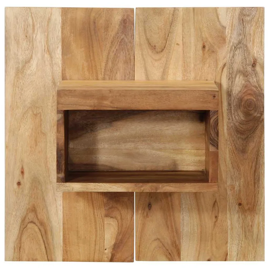 Table de chevet 50x27x50 cm bois d'acacia solide - 2