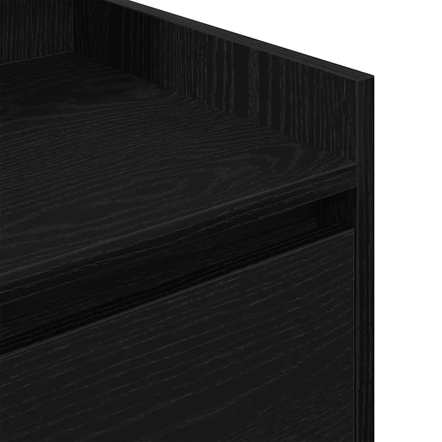 Tables de chevet avec 2 tiroirs 2 pcs chêne noir 38x34x80 cm - 10