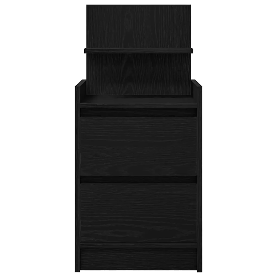 Tables de chevet avec 2 tiroirs 2 pcs chêne noir 38x34x80 cm - 7