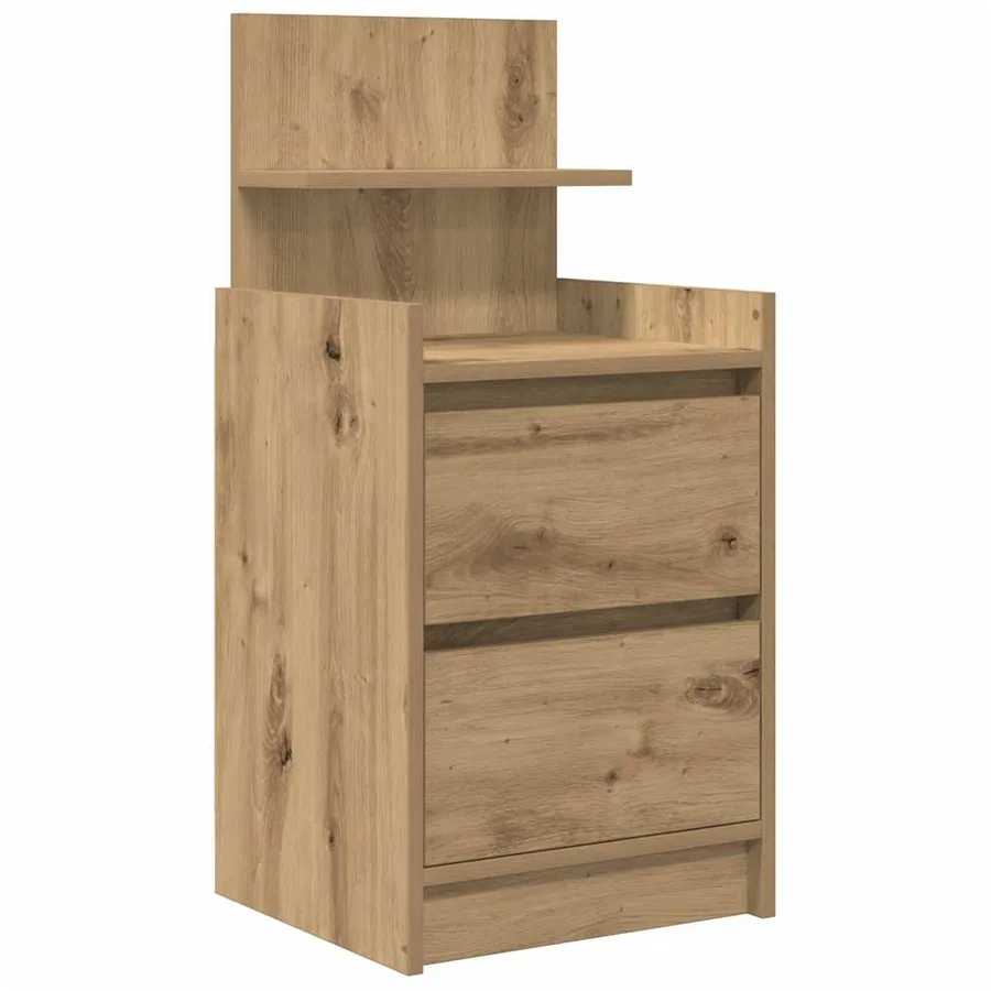 Tables de chevet 2 tiroirs 2 pcs chêne artisanal 38x34x80 cm - 5
