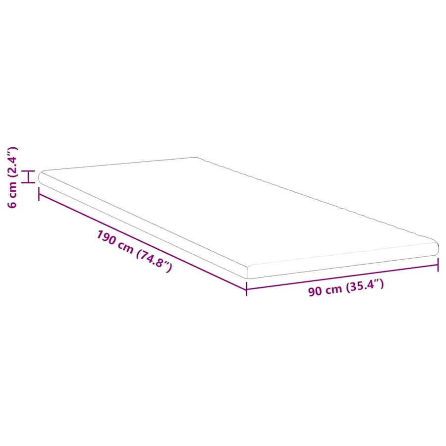 Surmatelas Blanc 90 x 190 cm Tissu Jacquard - 11