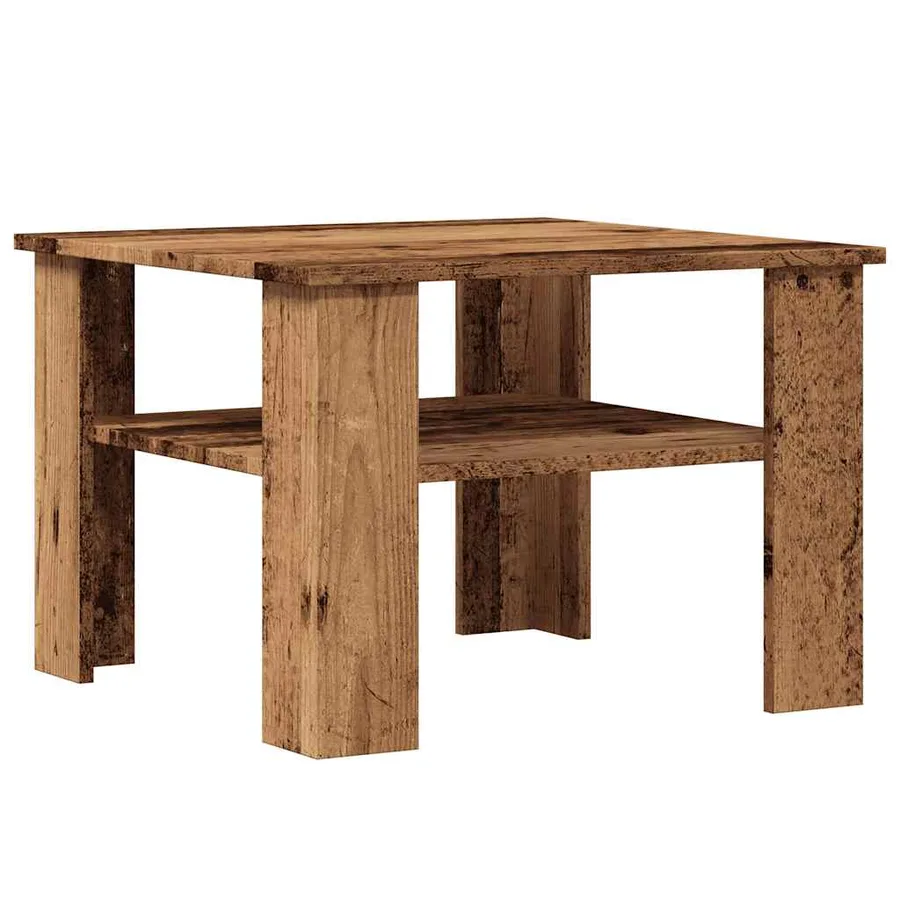 Table basse vieux bois 60x60x42 cm bois d'ingénierie - 2