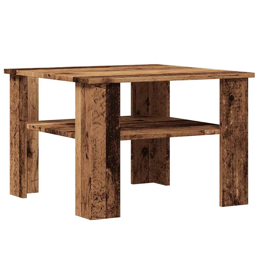 Table basse vieux bois 60x60x42 cm bois d'ingénierie - 6