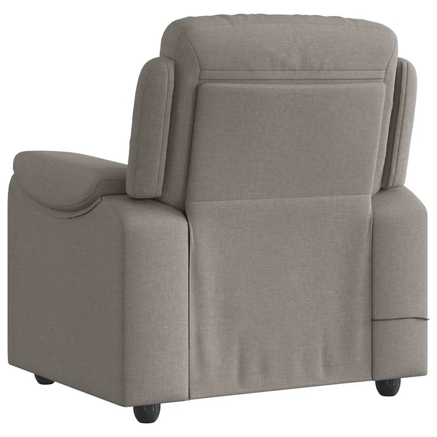 Fauteuil de massage inclinable Taupe Tissu - 5