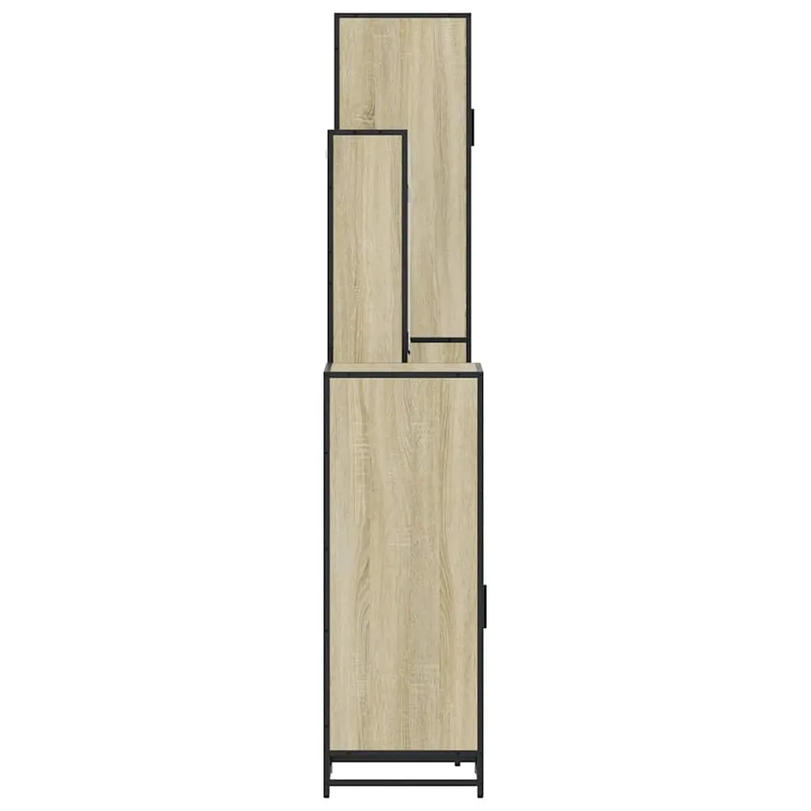 Ensemble de meubles de salle de bain 4 pcs chêne sonoma - 7