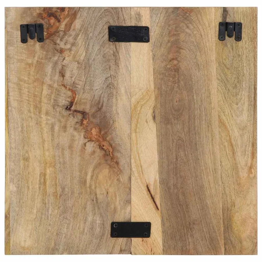 Table de chevet 50x27x50 cm bois massif de manguier brut - 4