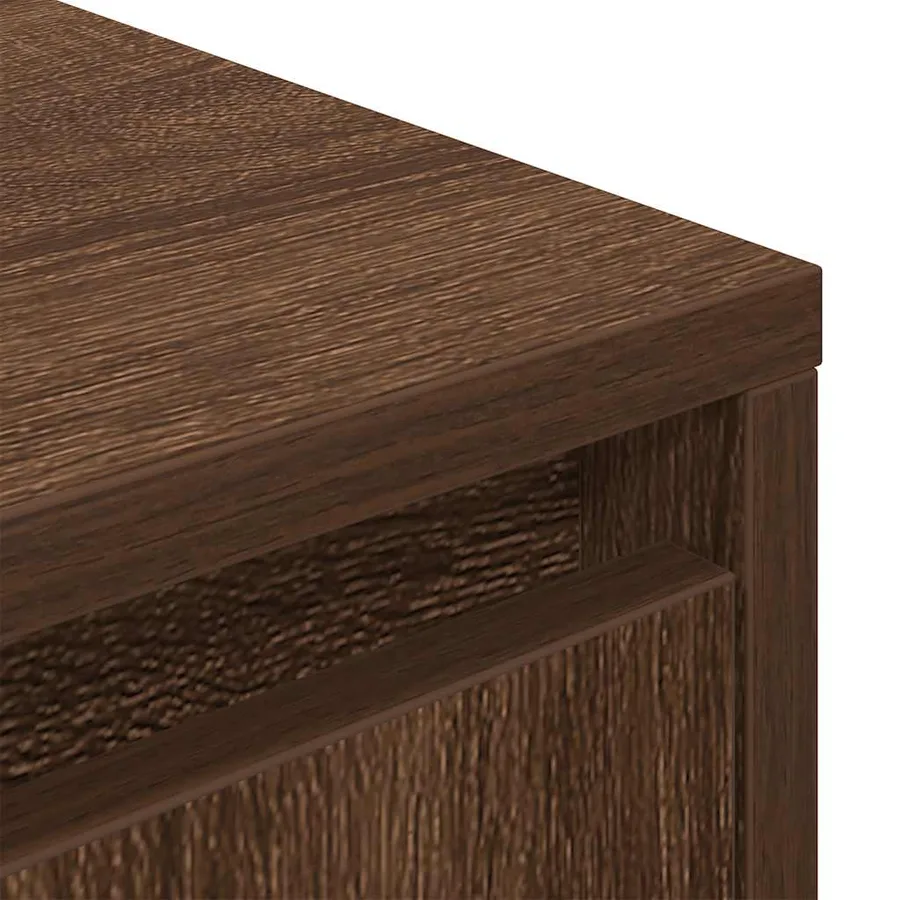 Meuble TV avec lumières LED chêne marron 100x41x50 cm - 10
